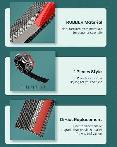 Vista 49 de SCITOO Alerón de labio delantero para Hyundai Elantra 2017-2018 para parachoques delantero negro brillante