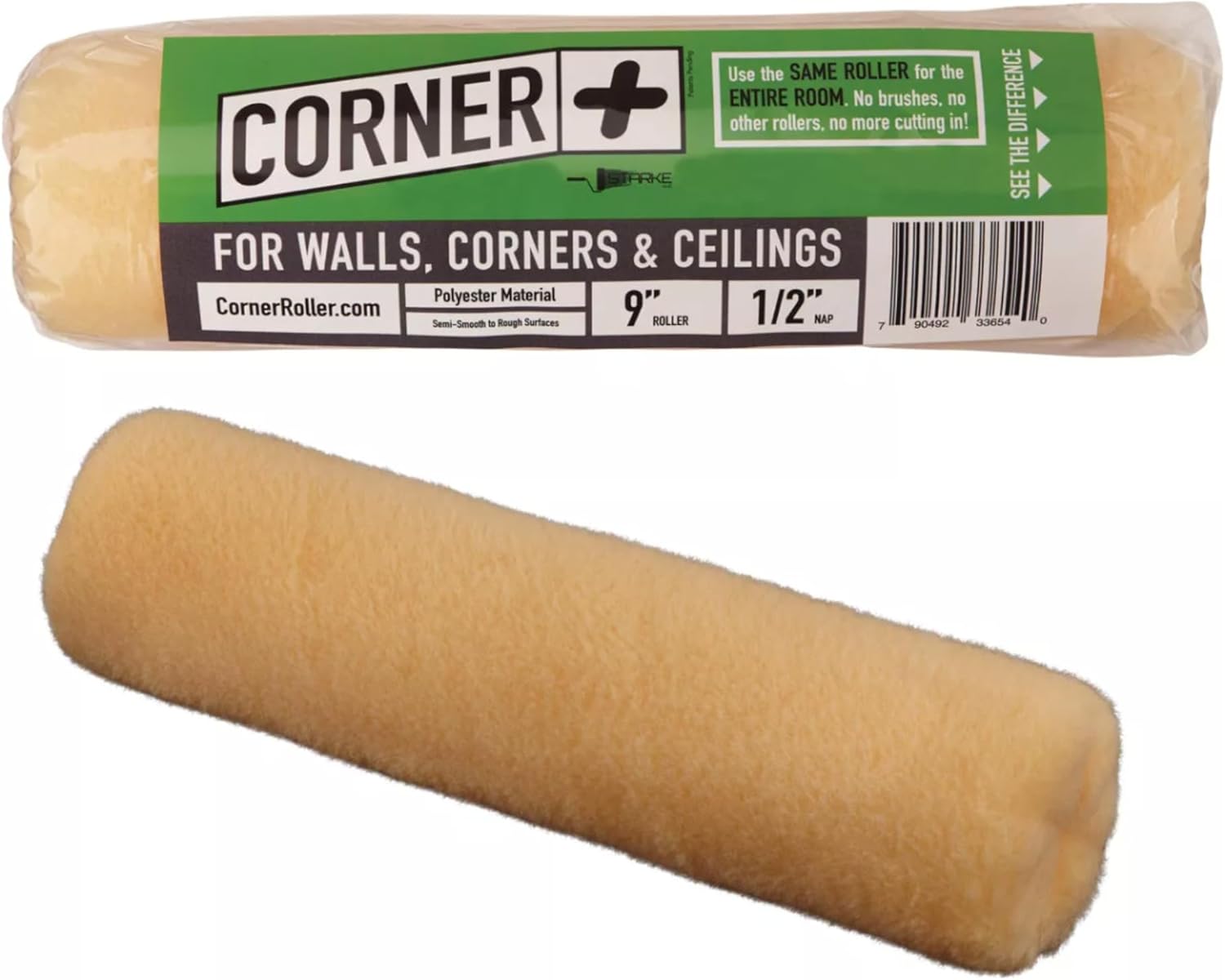 76512 Paint Roller Cover, Polyester, 9 x 1/2-In. Nap - 12-Pack