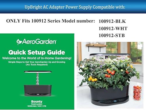 Miniatura 2 de UpBright Adaptador de 24 V CACC compatible con AeroGarden 100912-BLK 100912-WHT 100912-STB 100913-BSS 100913-PPL 100913-PRE Aero Garden Bounty Elite