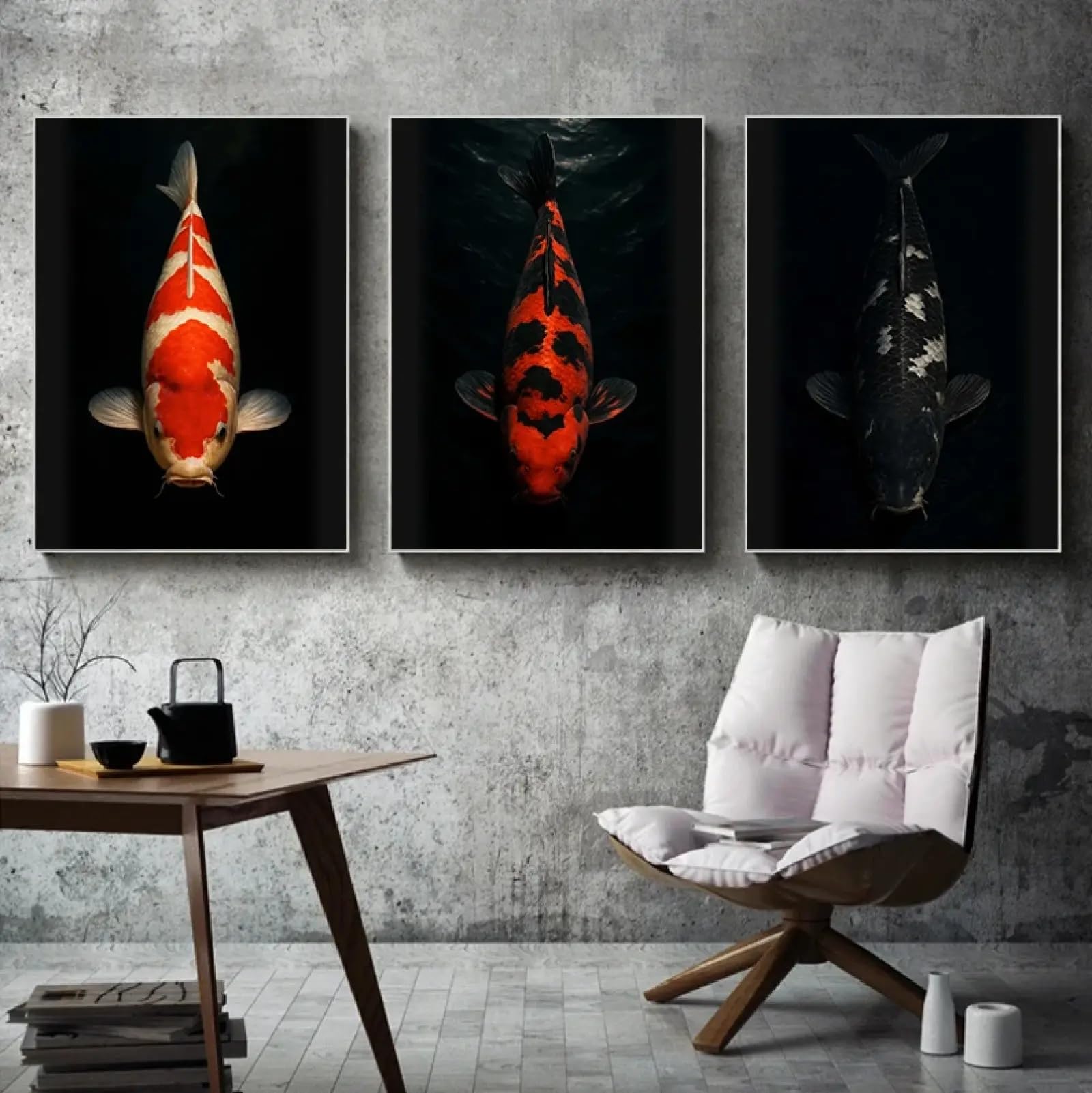 Tableau carpe koï rouge XINBAO impression canvas haute définition