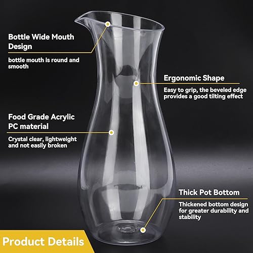 Miniatura 3 de Jarra de agua acrílica, jarra de agua de plástico con boquilla, jarra de agua transparente, jarra de agua, jarra de margarita, jarra de sangría,