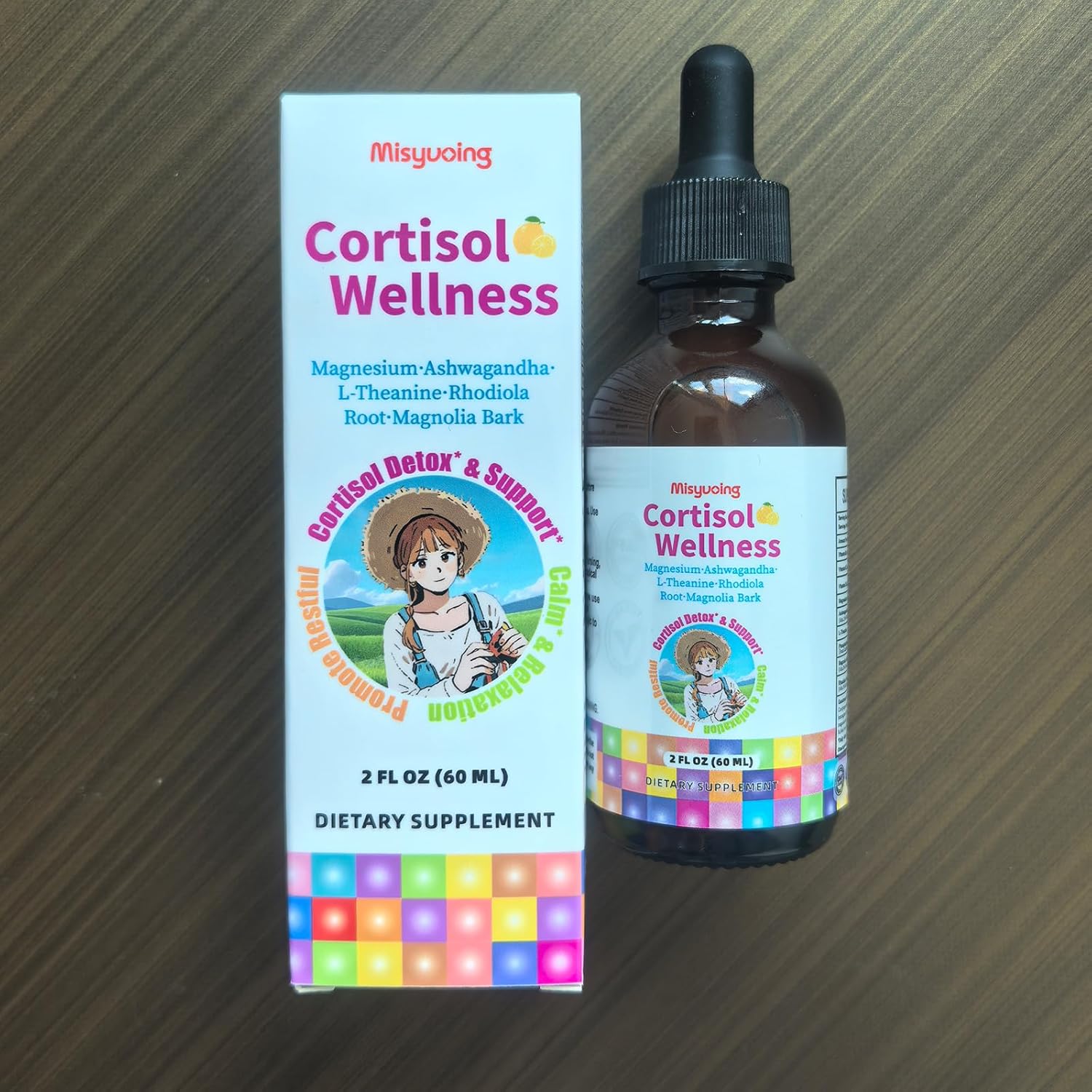 Cortisol Supplement Drops, 18-in-1 Cortisol Detox w. Magnesium Glycinate&Ashwagandha, L-Theanine, Phosphatidylserine, Hormone Balanced for Women, Mood Focus, Promote Seep - Image 8
