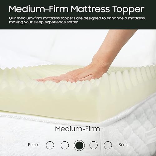 Miniatura 4 de Cubrecama de 1 pulgada para colchón  Los cómodos protectores proporcionan apoyo ortopédico para la espalda y la parte inferior de la espalda,
