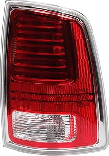 Dasbecan Tail Lights Assembly Passenger Side With Red LED Bulbs Compatible With Dodge Ram 1500 2013-2018 Ram 2500 & 3500 2014-2018 Replaces# 68093078AC CH2801203