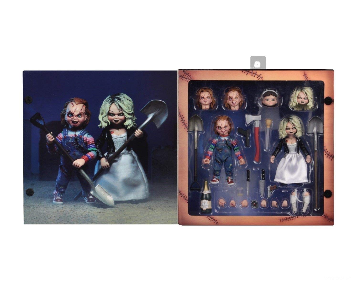 [レア]NECA製 CHUCKY & TIFFANYフィギュア NECA Oficjalna - Bride of Chucky 20 cm ubrana figurka Chucky