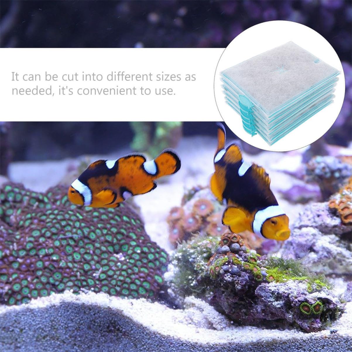 BESPORTBLE 12piezas De Filtración para Acuario Almohadilla De Algodón Filtros para Acuario Suministros