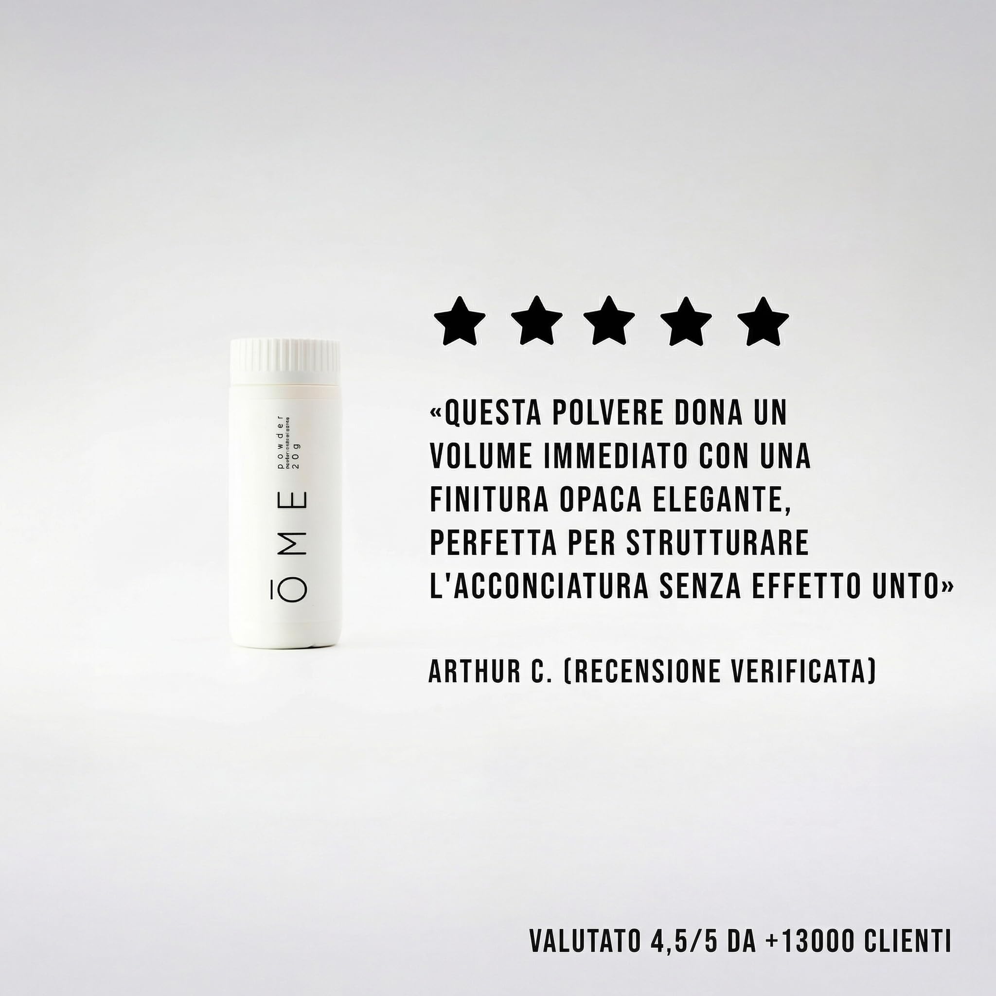 ŌME Polvere Modellante per capelli 20g – Volume e Texture Istantanei – Finitura Opaca Naturale Effetto Densità e Tenuta Leggera – Marca Francese