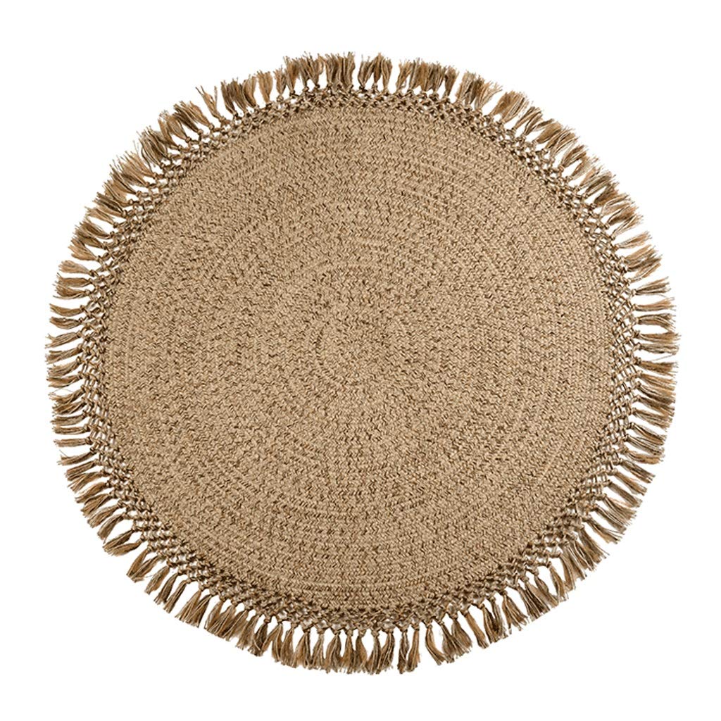 LEGU Area Rug Area Carpet Rugs With Tassels,Hand-woven Bohemian Ethnic Style Floor Decor Rug,Natural Jute Carpet For Home,Multi-size Household Carpet (Size : 300CM/9.8 ft)