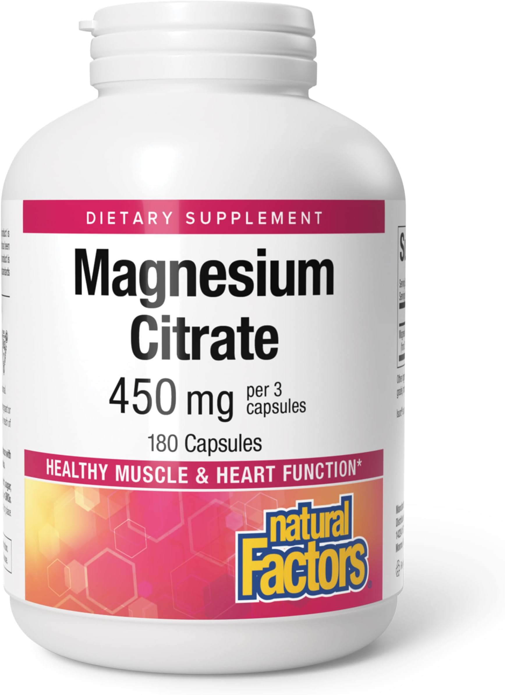 Magnesium Citrate 150 mg, Muscle and Heart Health Formula, 180 Capsules