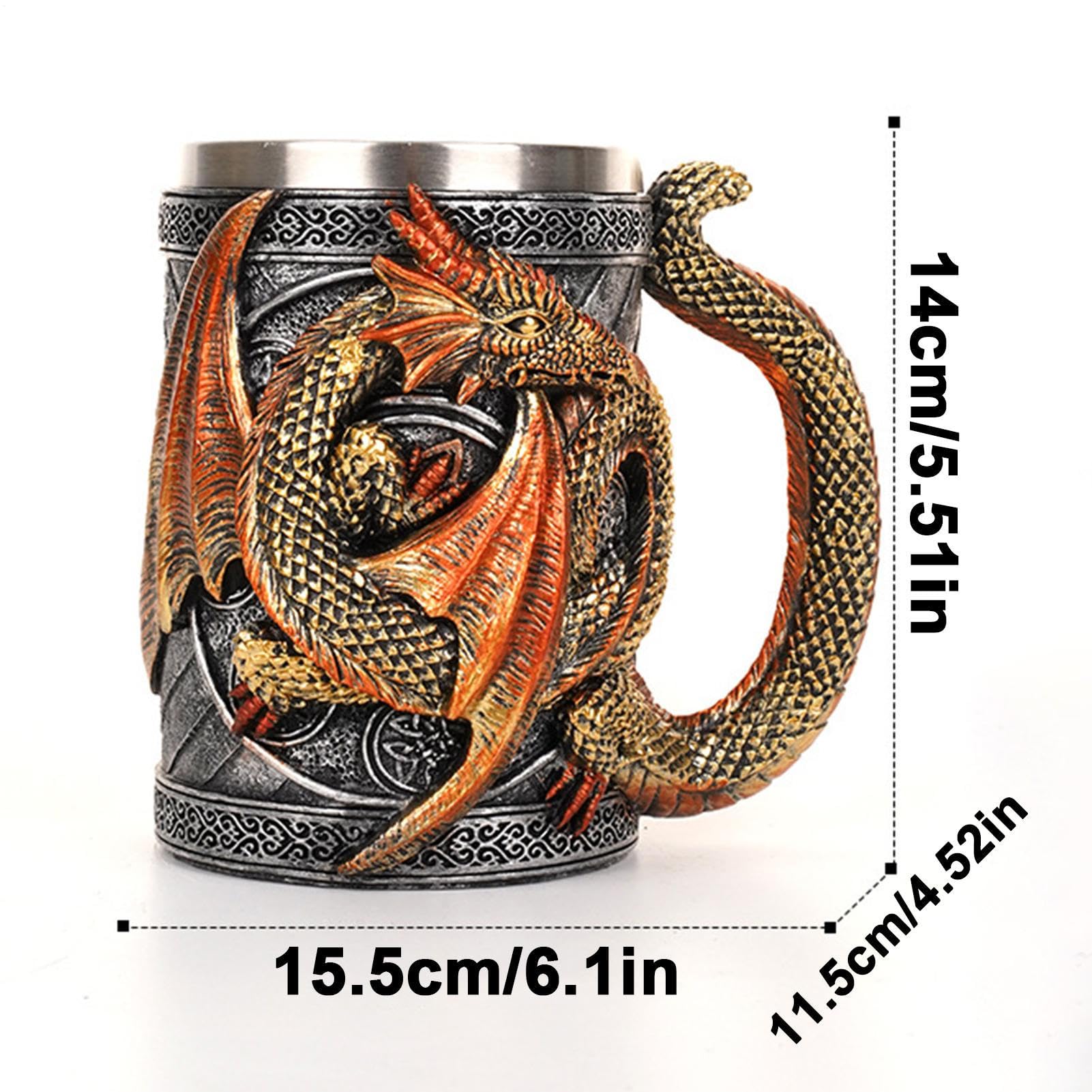 Dragon Beer Cup - Boccale da birra gotico con drago