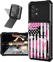 Vista 14 de Funda tipo cartera para Samsung Galaxy A32 5G con ranura para tarjetero, funda con tapa híbrida de doble capa, resistente, a prueba de golpes, funda