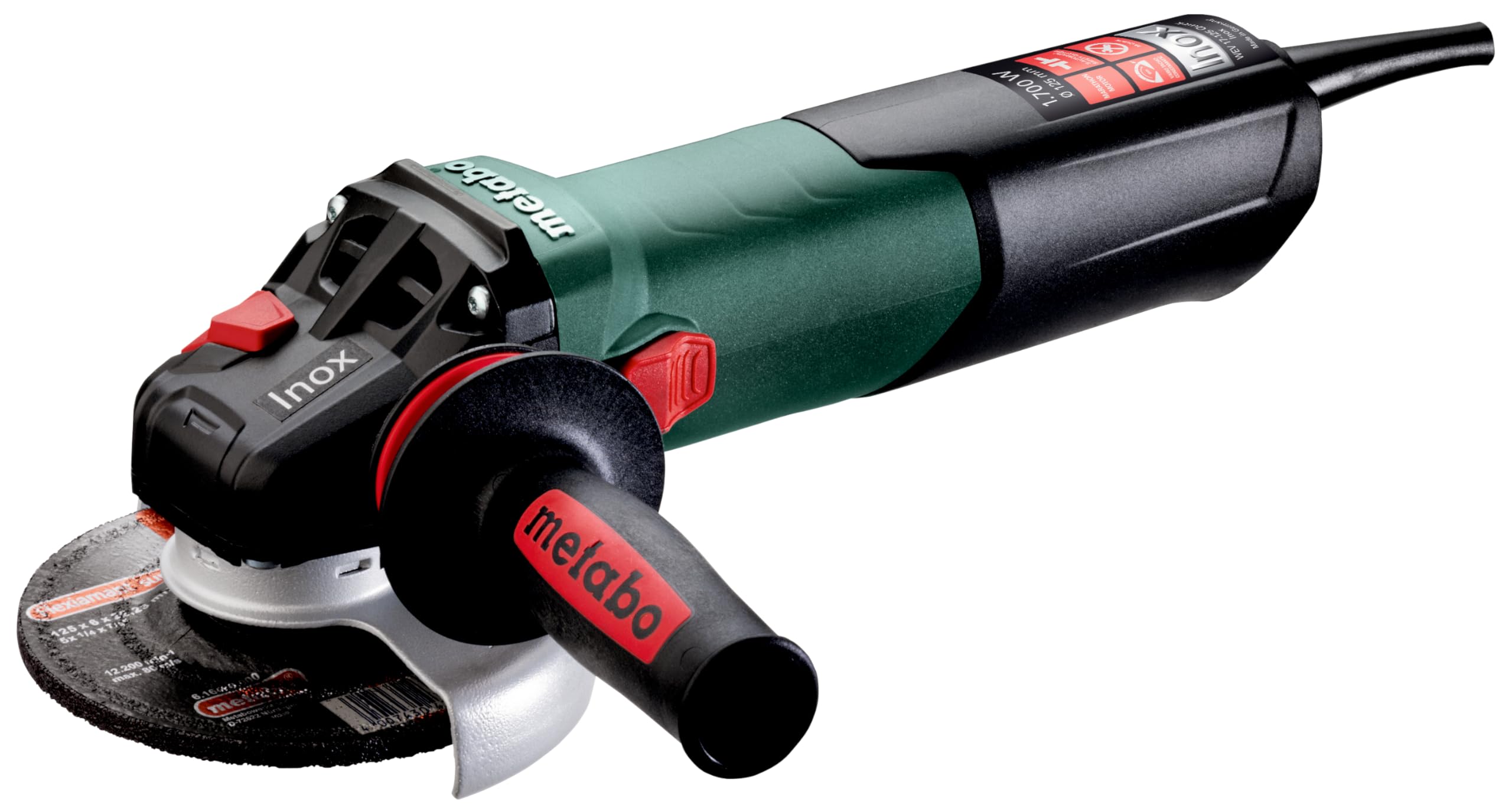 Metabo 600517000 WEV 17-125 Quick Inox 1.700 watt, devir ayarlı Avuç Taşlama Makinası