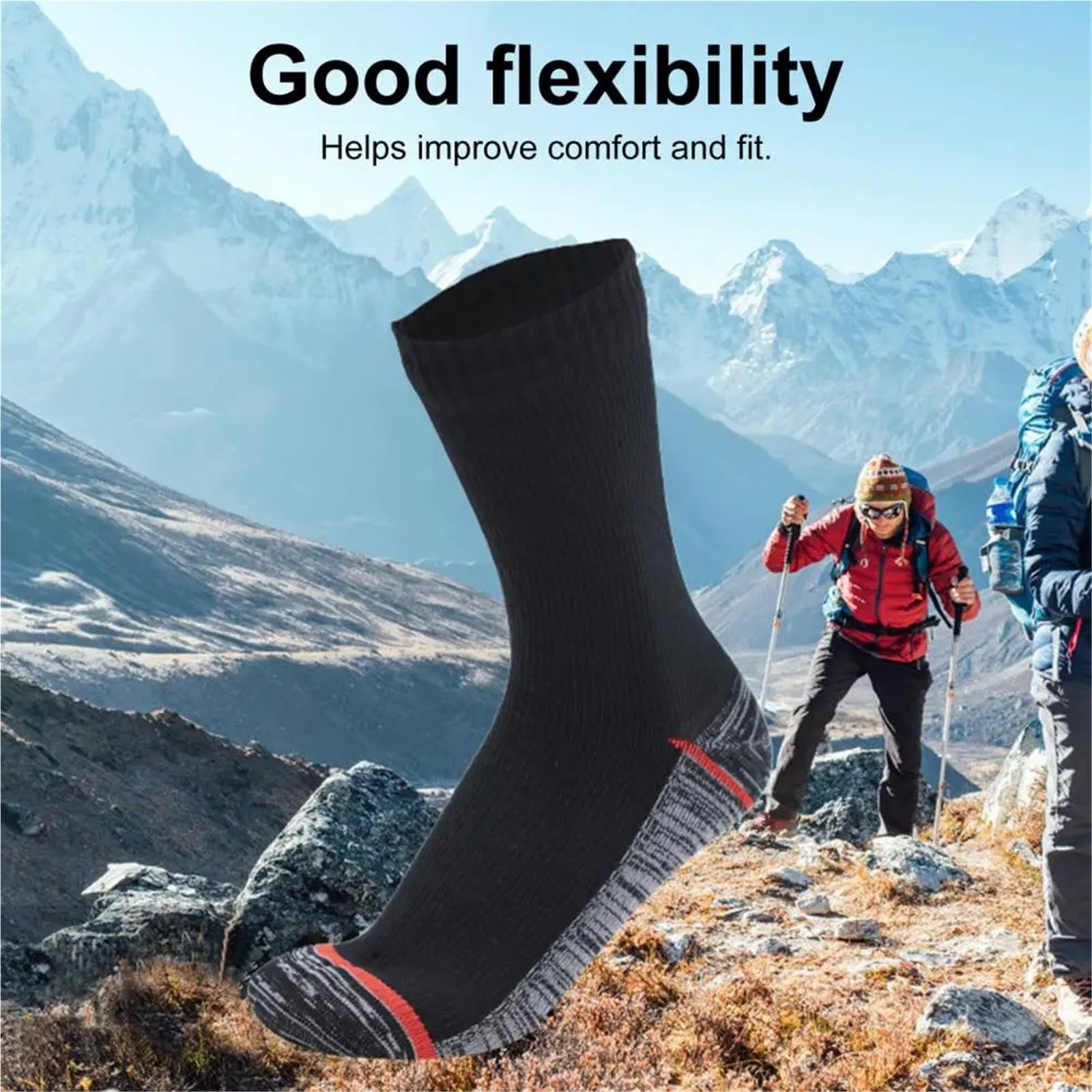 Wasserdichte Socken 1 Pair Waterproof Socks Elastic Breathable Mid-Tube Foot Protection Windproof Winter Hiking Wading Riding Skiing FüR Wie Laufen