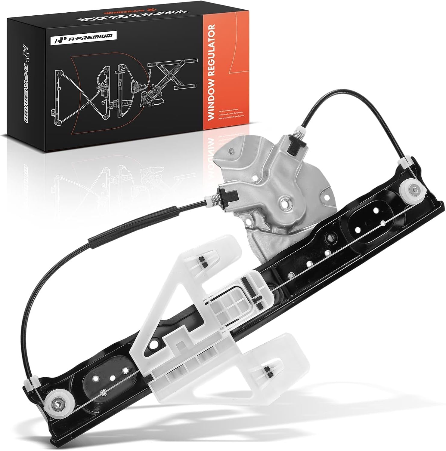 A-Premium Rear Driver Side Electric Power Window Regulator Without Motor Compatible with Ford Taurus 2010-2019 & Lincoln MKS 2009-2016
