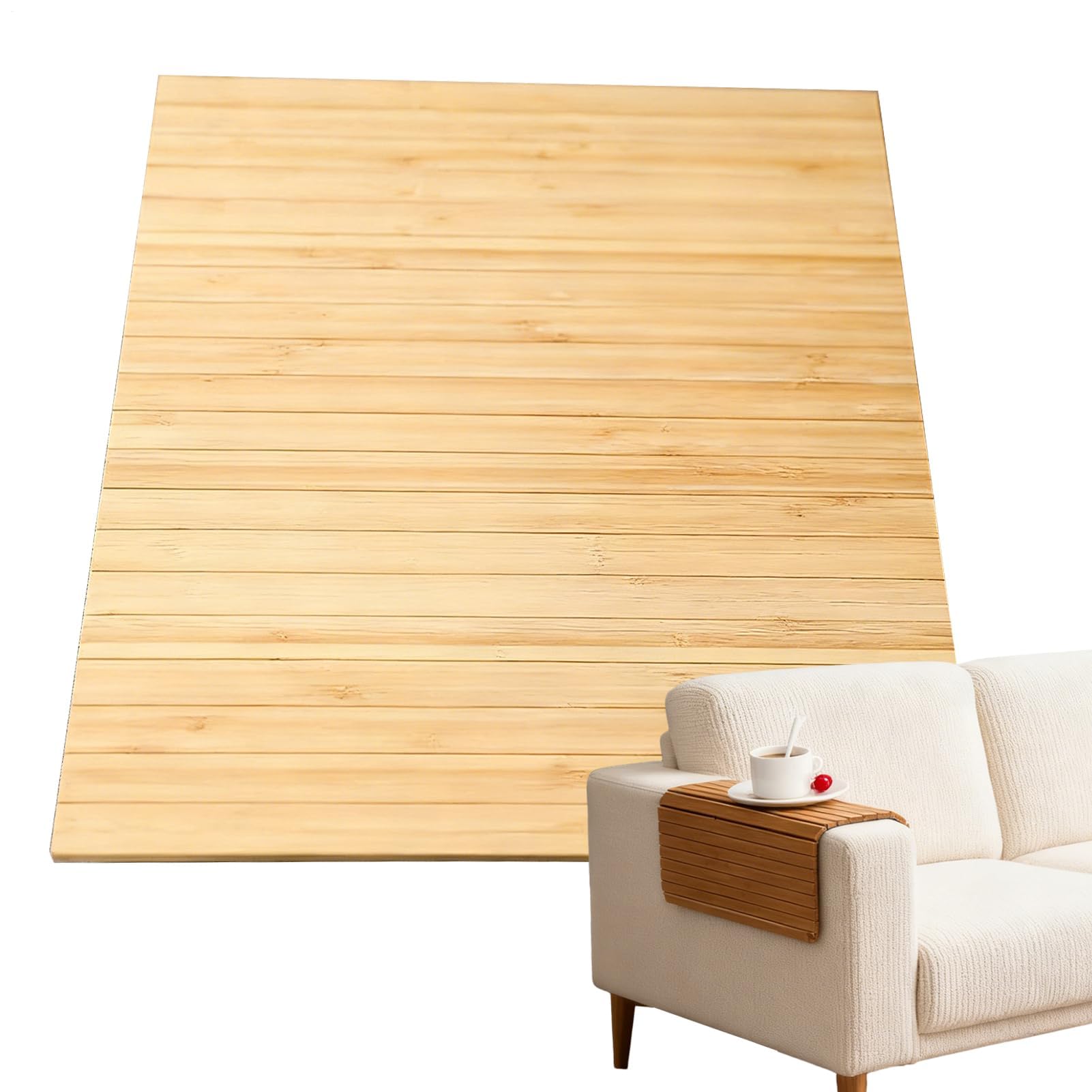 Bandeja para reposabrazos de madera, reposabrazos antideslizante para sala de estar, apartamento, oficina, soporte remoto para teléfono