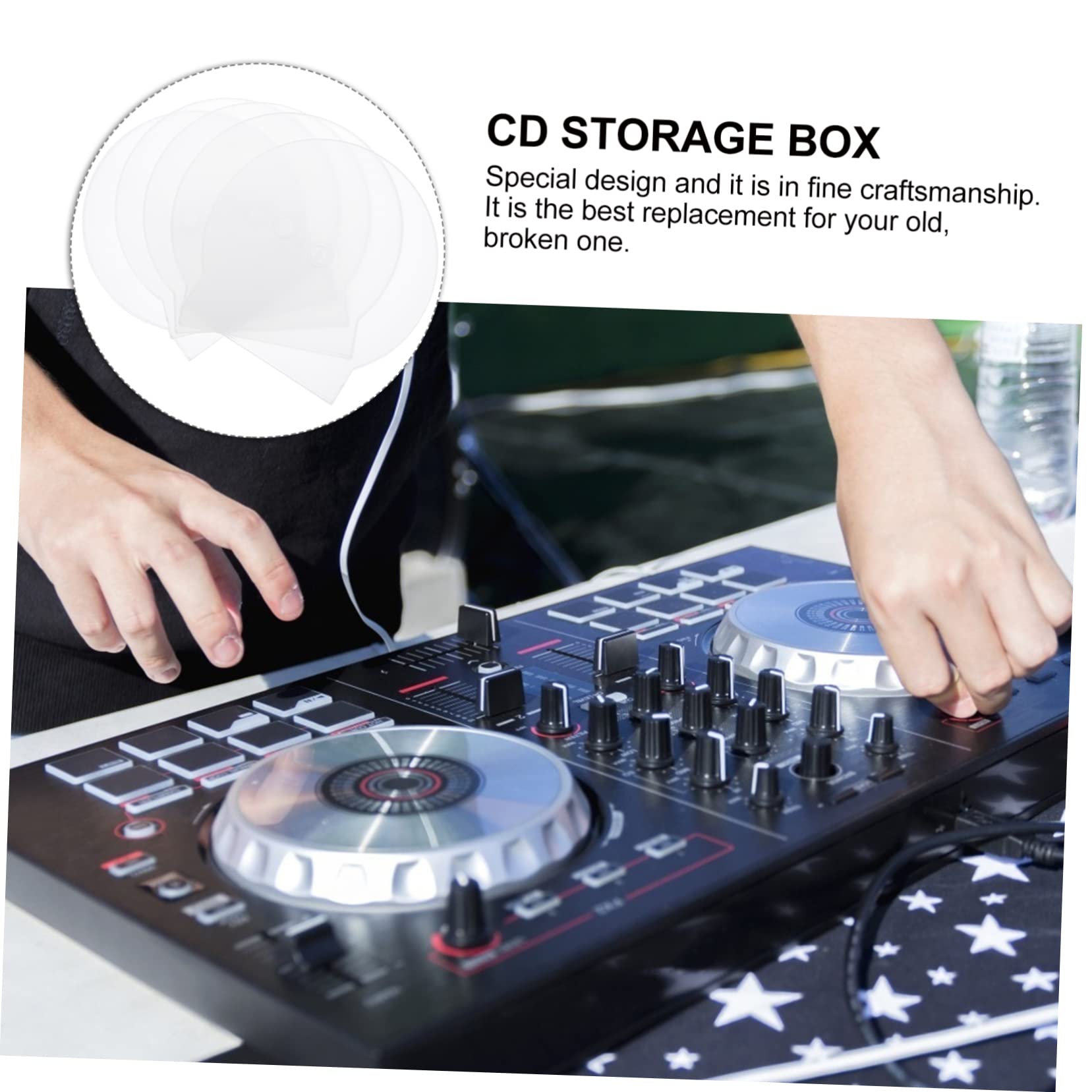 Custodia CD in Plastica Bianca Trasparente 40 Pezzi | Struttura Spessa Doppia Copertura, Ricambio per Dvd e Cd, Protezione del Disco, Formato Compatto