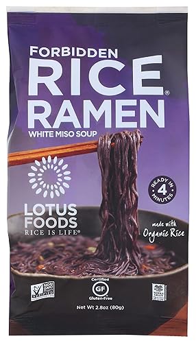 Lotus Foods Ramen de arroz prohibido con sopa de miso, 2.8 oz