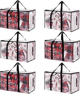 Moving Bags Heavy Duty Extra Large, Alternative for Moving Boxes & Moving Supplies,Clear Storage Bins with Lids, Plastic Packing Tote, Storage Bags for Clothes with Handles & Zippers(Clear, 6 Pack)