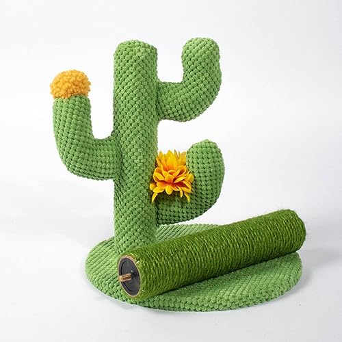 Miniatura 3 de Poste rascador para gatos estilo cactus mexicano, rascador de cactus de 23 pulgadas de alto con cuerda de sisal natural, poste rascador vertical