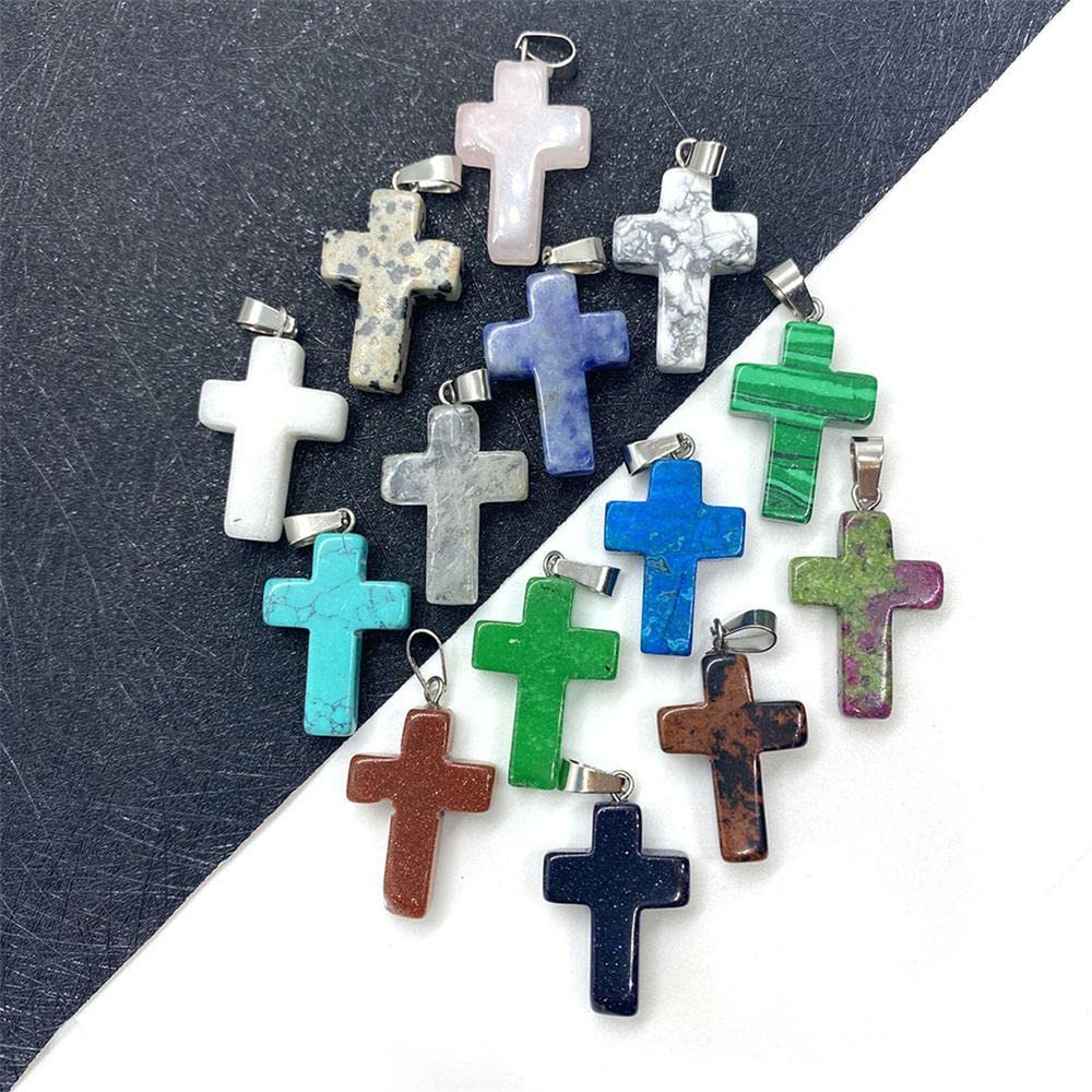 6 szt. wisiorek w kształcie krzyża wisiorek zawieszki akcesoria do DIY bransoletka kolczyki naszyjnik tworzenie biżuterii (18 * 29 mm)