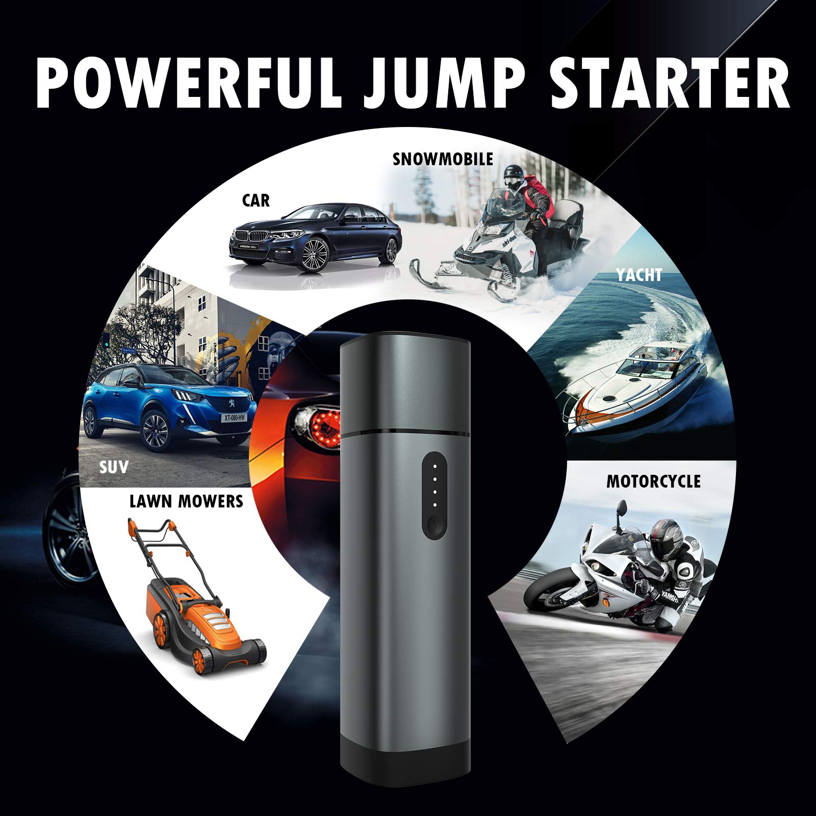 Car Jump Start Power Bank, Portable Car Battery Jump Starter, 1000 - View #3