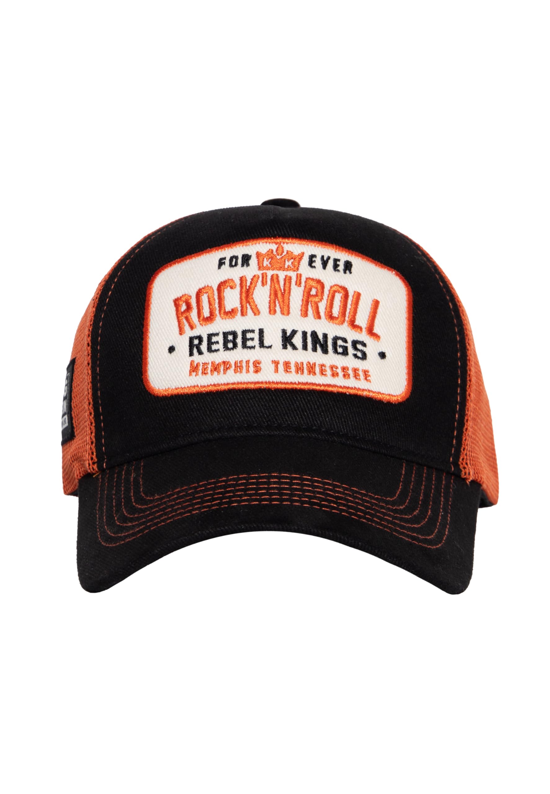 King Kerosin Rebel Kings Trucker Hat Unisex Gorra Negro 100% algodón
