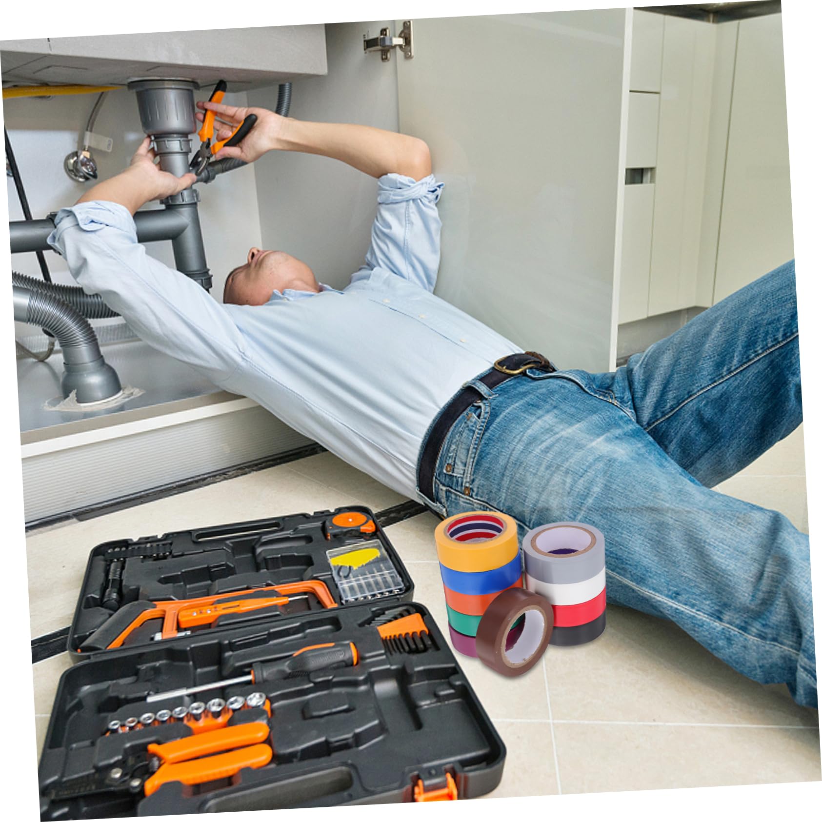 ULTECHNOVO 40rotoli Isolante Per Elettricisti e Riparazioni Resistente Temperature e Multi-colore Per Organizzazione e