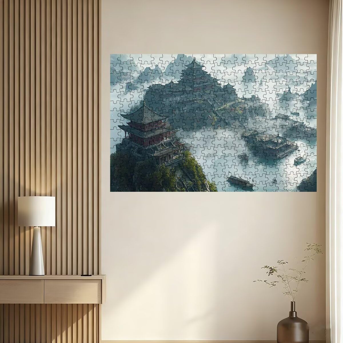 Puzzle 5000 Pezzi Paesaggi, Puzzle Adulti Retrò, Puzzles in Legno con Squisita Scatola di Imballaggio, Classici Puzzles Educativi per Adulti eTutta La Famiglie, Come Regalo Uomo, Decor Casa -3349