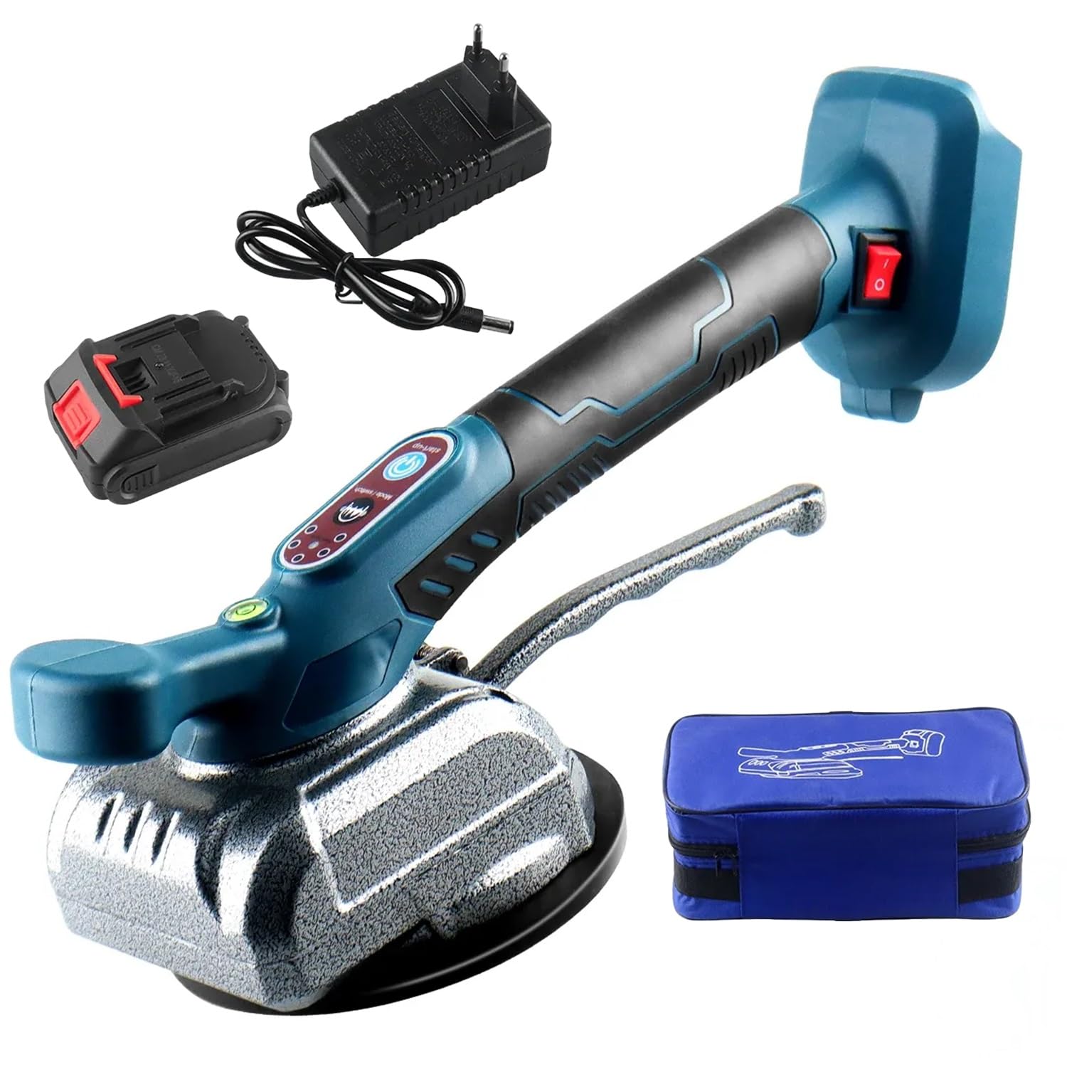 Secoueur de carrelage, machine à carreler 5 vitesses pour batterie Makita 18 V, appareil vibrant pour carrelage sans fil, ventouse de 130 mm, vibromasseur pour carrelage mural et de sol de 0,3 à 2,6 m