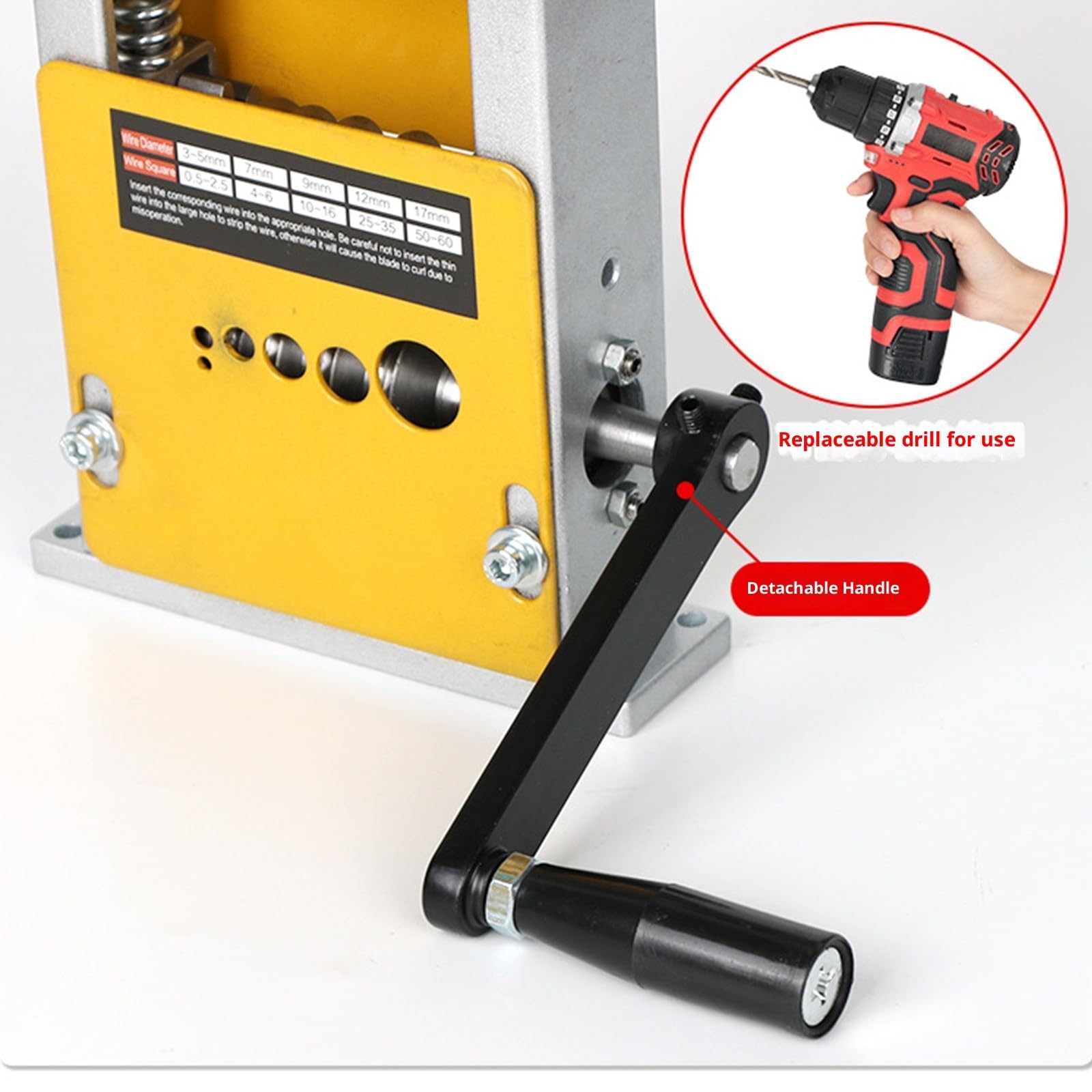Outil de dénudage sûr avec pince à dénuder électrique manuelle automatique multi-trous pour différents fils - Efficace - Portable - Efficace - Machine à dénuder électrique manuelle automatique