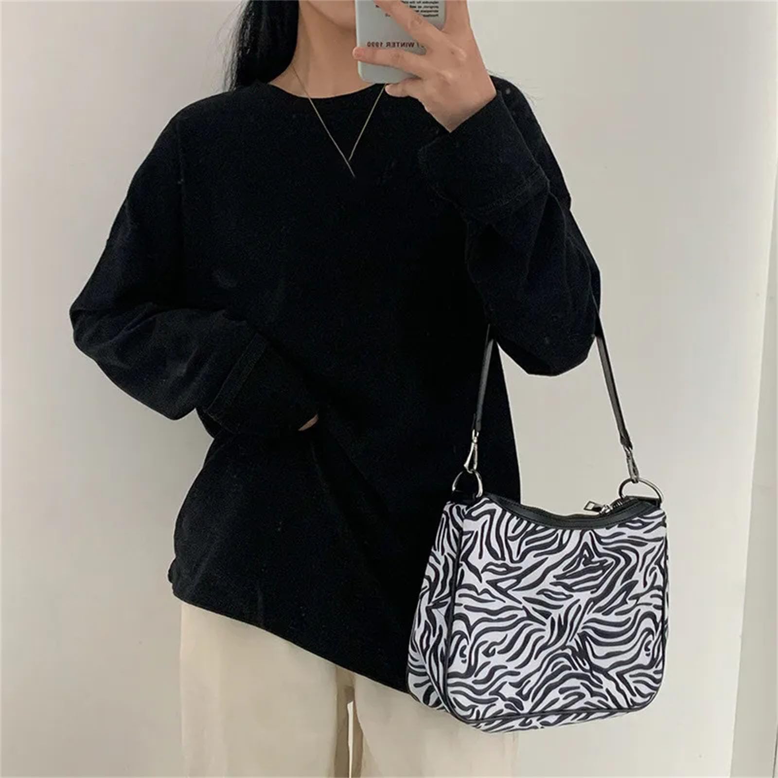Camiseta de algodón de manga larga para mujer, camiseta grande, informal, básica, holgada, cuello redondo, para mujer