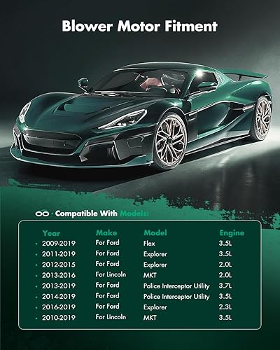 Vista 1116 de SCITOO 700188 Reemplazo del motor del ventilador HVAC con jaula de ventilador para Toyota Tacoma 2005-2015, reemplazo OE - 87103-04043, 87103-04044