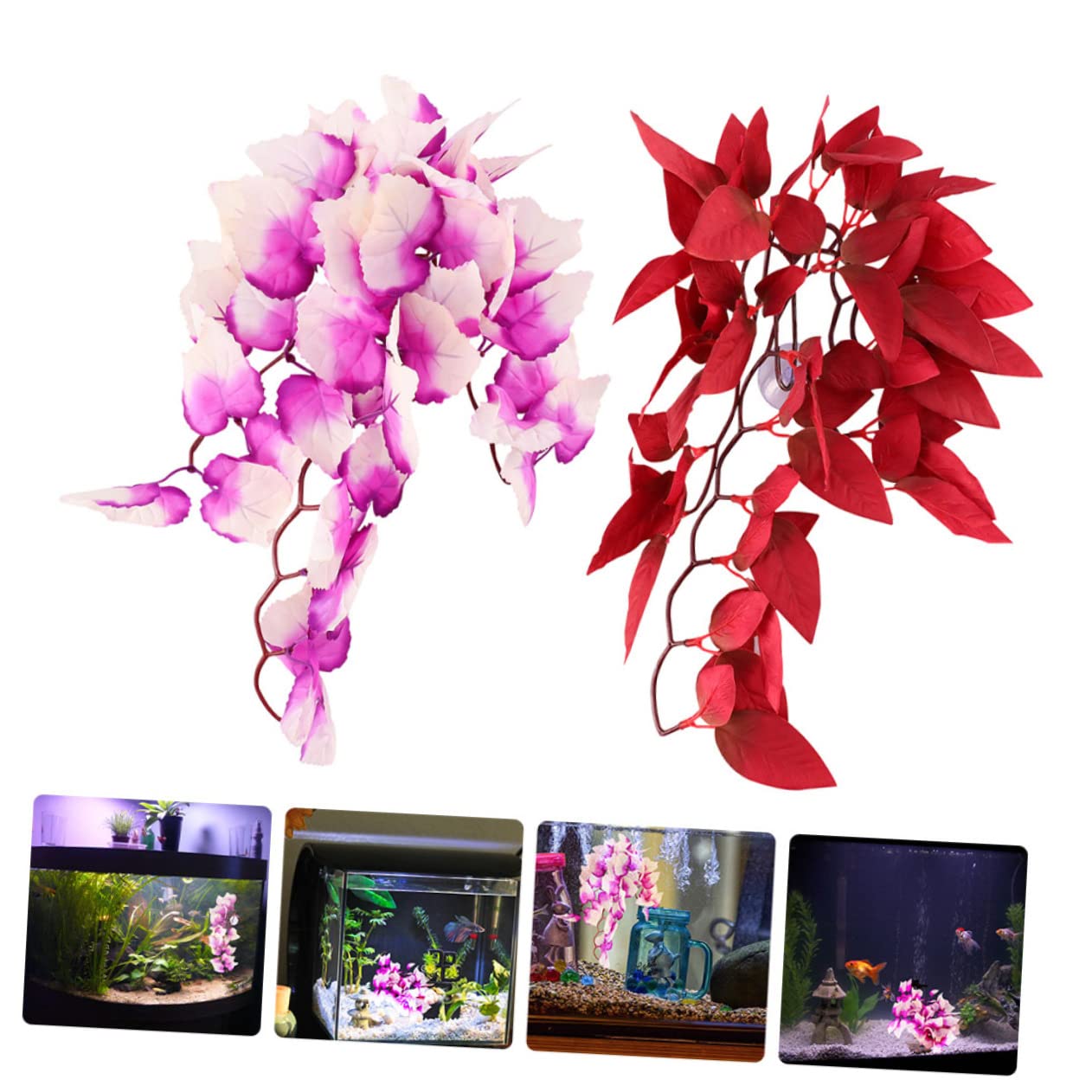 ABOOFAN 10piezas Plantas Falsas Decorativas para Terrarios De Reptiles Accesorios De Reptiles Resistentes Al Desgaste Plantas para Acuarios y Terrarios