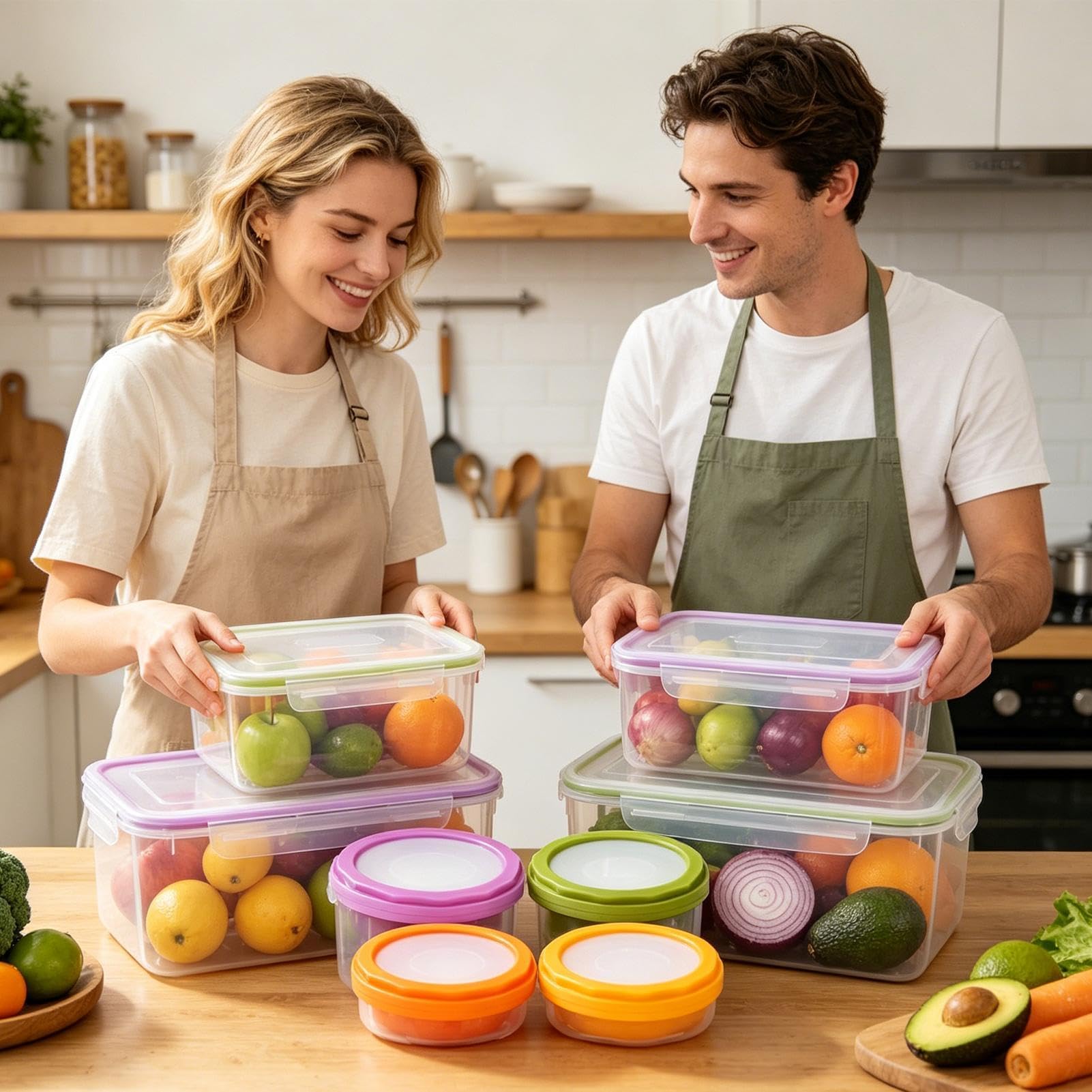 Cápsulas de almacenamiento de cocina de silicona de 4 piezas