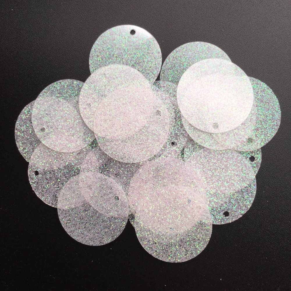 Cekiny do szycia cekinów, cekiny do szycia, pailettes 20 mm Silde Hole Glitters cekiny płaskie okrągłe luźne cekiny szycie dekoracja ślubna rzemiosło album do scrapbookingu DIY akcesoria, srebrny, 150