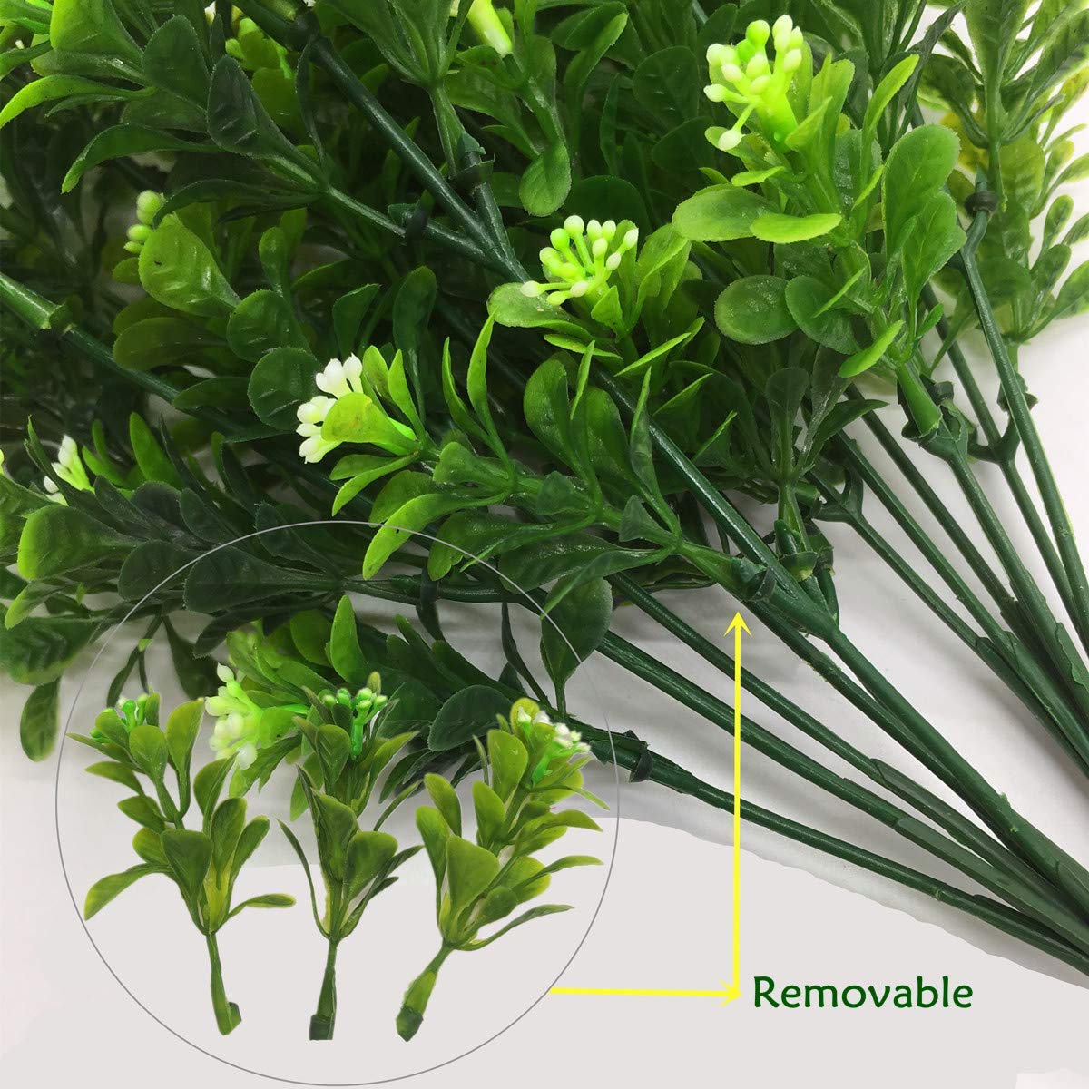 Cattree Künstliche Tulpen, 10 künstliche Blumen, echte Haptik, Kunstpflanzen für Hochzeit, Braut, Brautjungfer, Blumensträuße Garten, Zuhause, Büro, Hotel, Party, Dekoration 6 pcs Bean Shrubs 6pcs