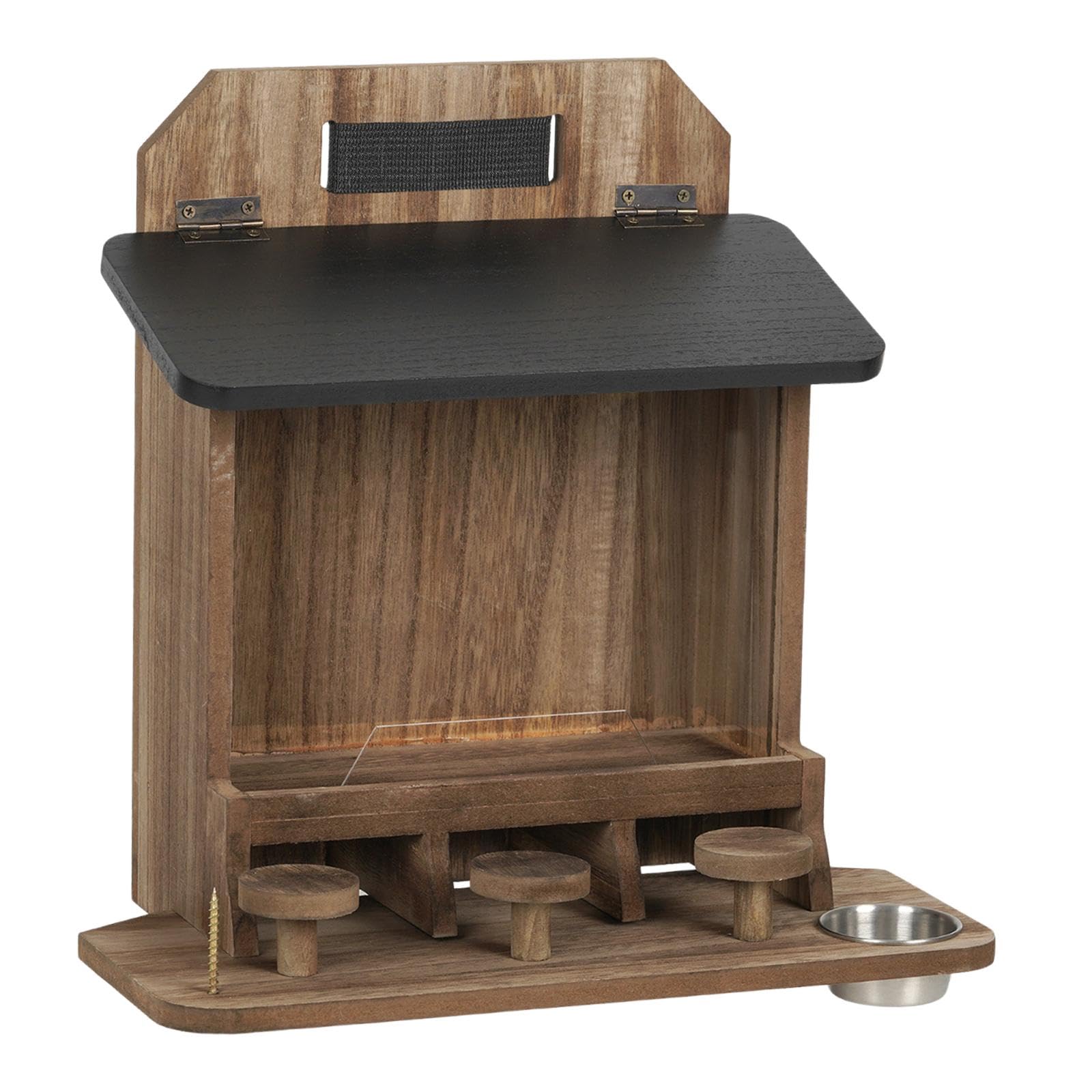 Mangiatoia per scoiattoli, mangiatoia Decorativa per scoiattoli, Robusta, Facile da riempire, con Coperchio apribile per Alberi e Cortile