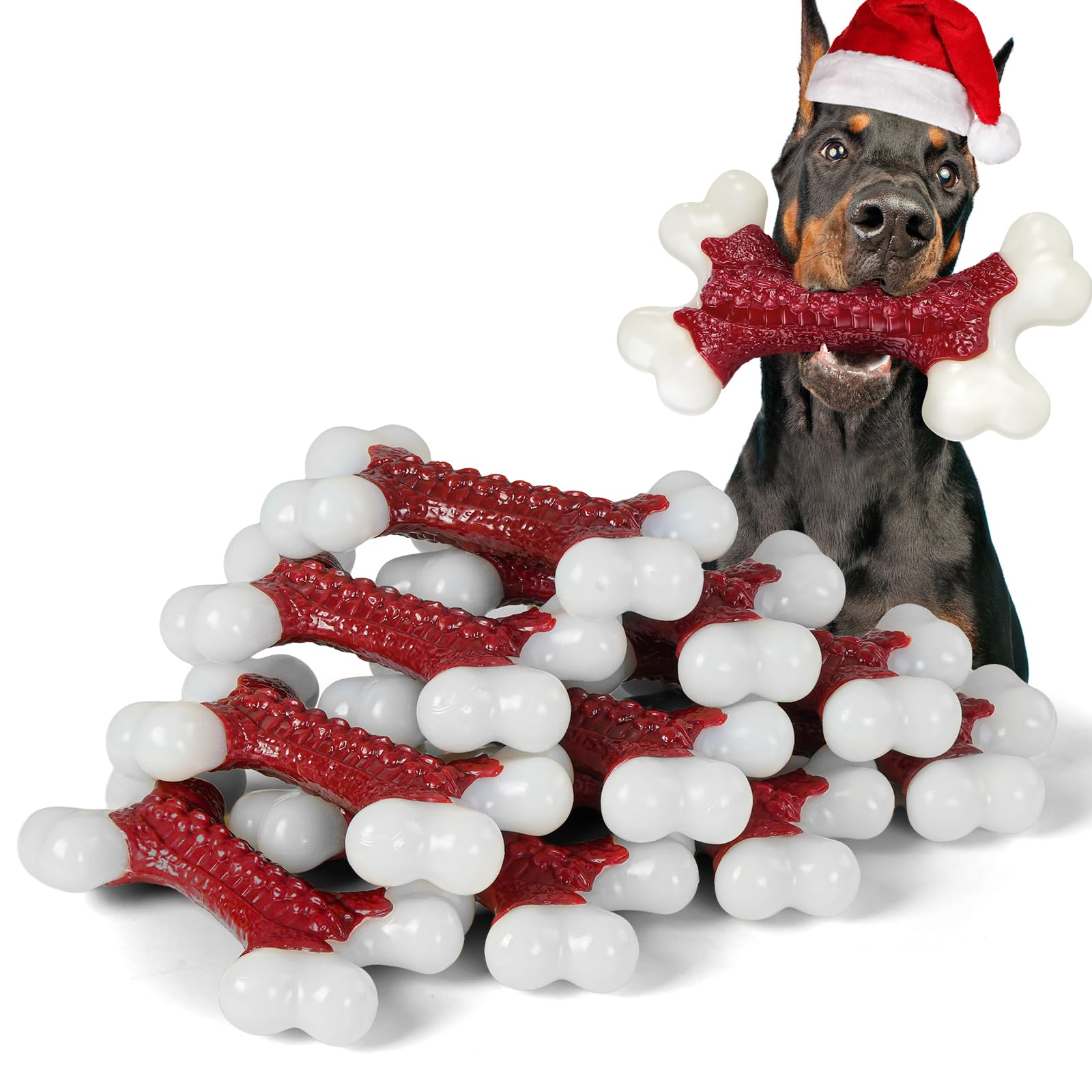10-Pack Tough Dog Toys Toys for Aggressive Chewers Large Breed Chew Dogs Bone Toy Nylon Dogs Almost Indestructible