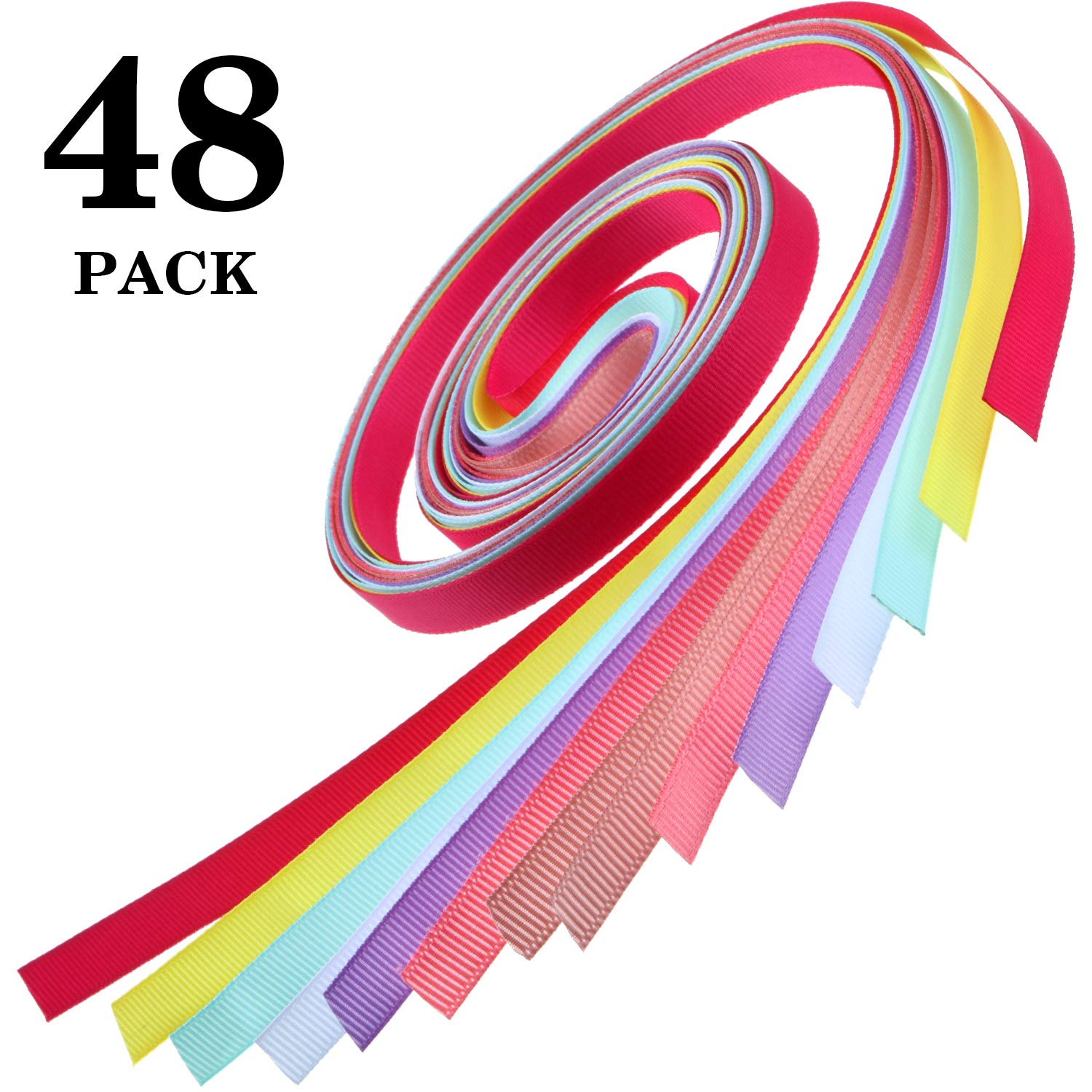48 Couleurs 96 Yards 3-8 Pouce De Large Ruban Gros-Grain