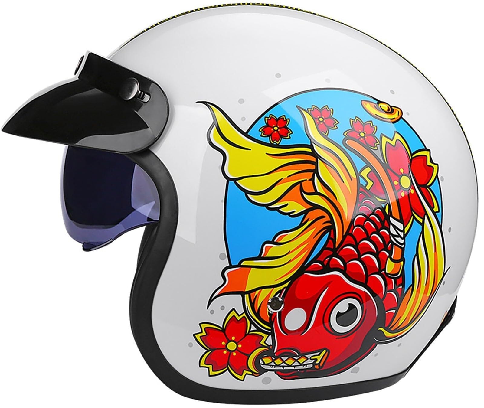 Casque ouvert demi-casque de moto léger contre la chaleur et le poids en taille M