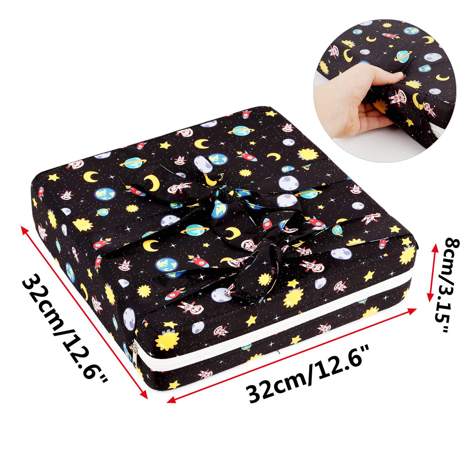 Toddler Booster Seat, Portable Dismountable Booster Seat Dining Toddler with Washable Thick Chair Booster Cushion Cloth & Straps for Dining : Baby