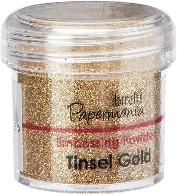 Docrafts 1 oz Embossing Powder, Tinsel Gold