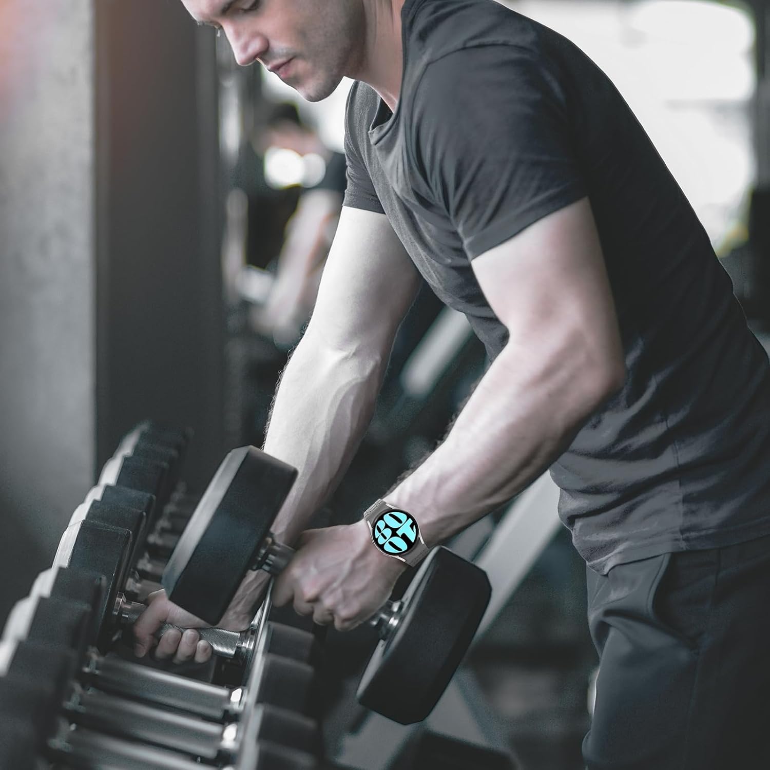 Amizee No Gap Bands Compatible with Samsung Galaxy Watch 7 6 5 4 FE Band 40mm 44mm/Watch 6 Classic 43mm 47mm/Watch 5 Pro 45mm/Watch 4 Classic, 20mm Magnetic Silicone Strap for Women Men, Gray/Orange - Image 7