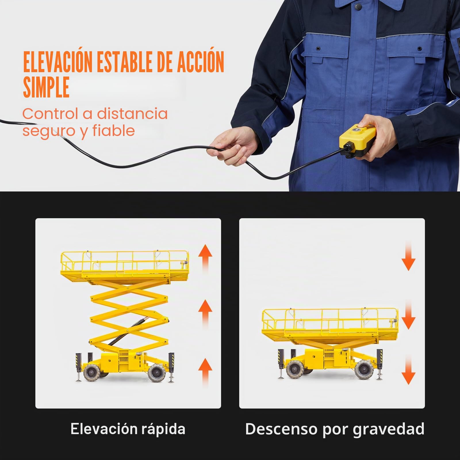 VEVOR Bomba Hidráulica DC 12 V 8 L Unidad Hidráulica de Acción Única Flujo de Aceite 3,44 L/min Presión Máxima de Descarga 22 MPa para Volquete, Plataforma Elevadora, Remolque, Elevación y Descarga