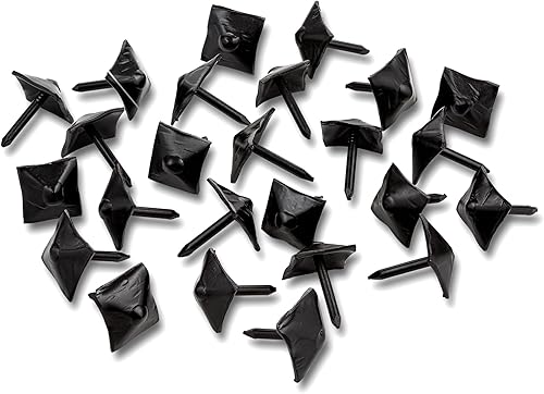 Miniatura 6 de Paquete de 25 clavos cuadrados de 0.75 pulgadas de clavos decorativos, sujetadores de obturador, tachuelas de uñas decorativas para persianas de