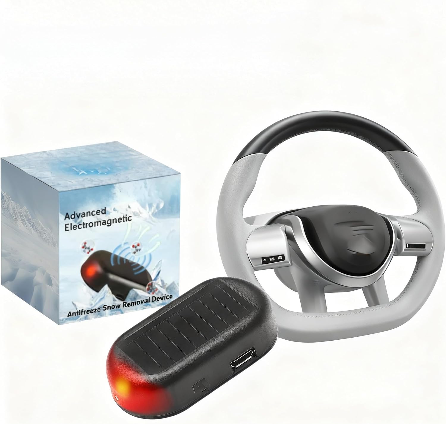 Advanced Electromagnetic Antifreeze Snow Removal Device for Car | Automatic De-Icing, Temperature Detection, Lithium Battery Powered