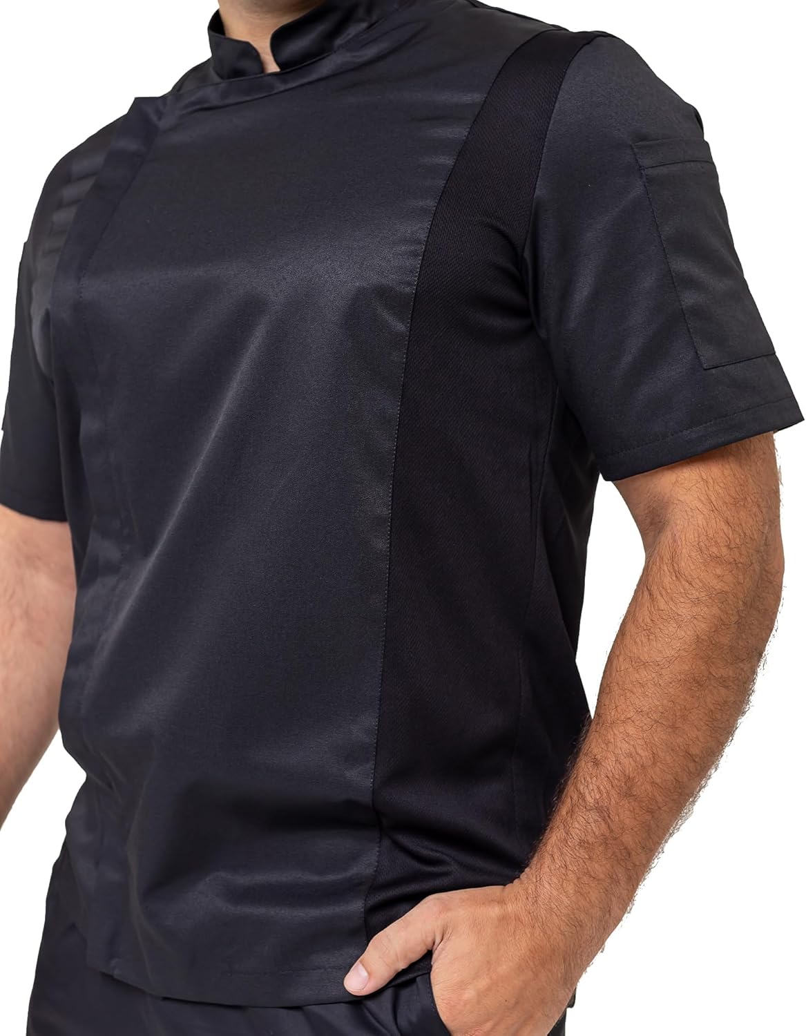 Men's Chef Coat, Mesh Side Panels, Waterproof Chef Jacket for Men, Waterproof Storage Case in Set With Chef Coat