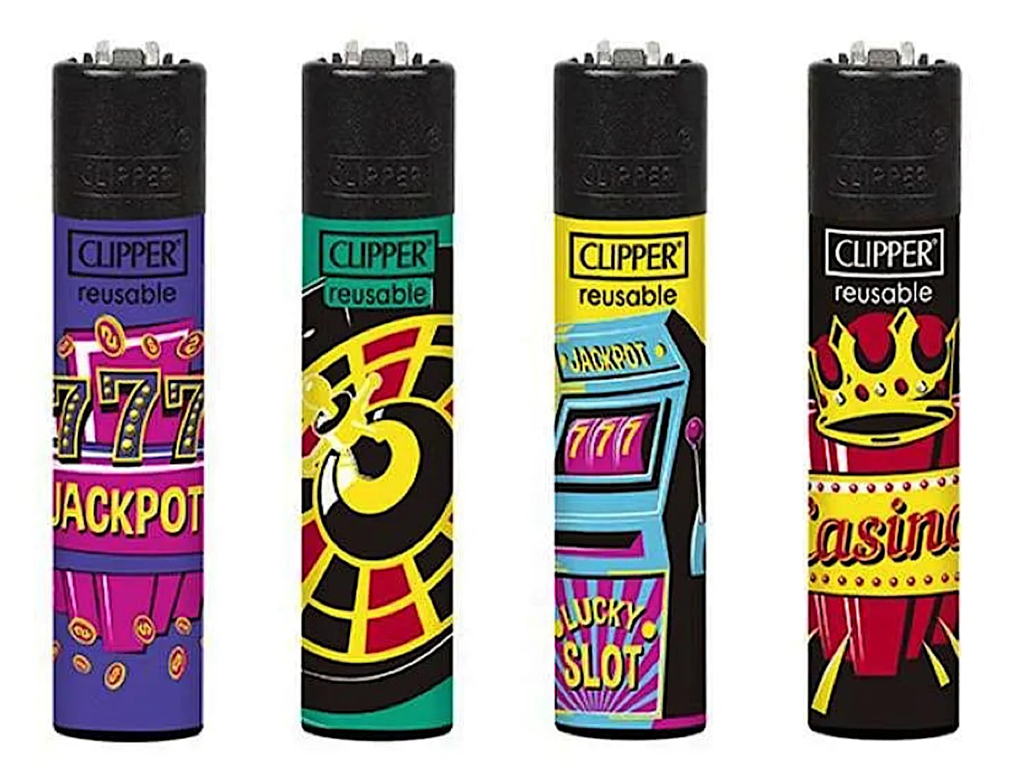 Clipper Casino Nights 2 Lighter Bundle 4 Pack