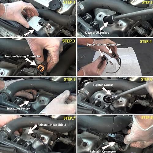 Miniatura 9 de 234-5135 234-4488 2PCS Upstream+Sensor de oxígeno aguas abajo para Mini Cooper 07-10 1.6L