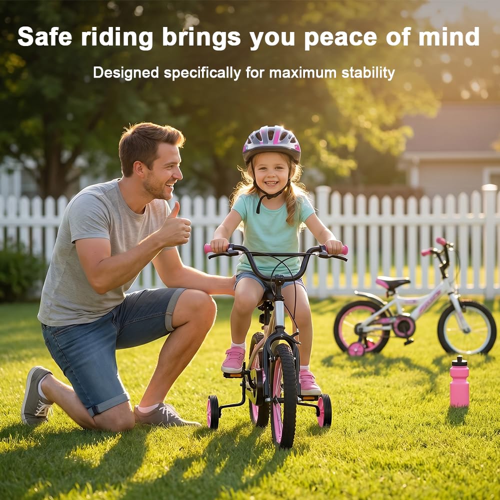 Ruote Ausiliarie Per Biciclette, Ruote Da Allenamento Per Bicicletta, Rotelle Bici Bambino, Ruote Bici Bambino, Rotelline Per Bici Bimbo Per Bici A Velocità Singola Da 12 14 16 18 20 Pollici